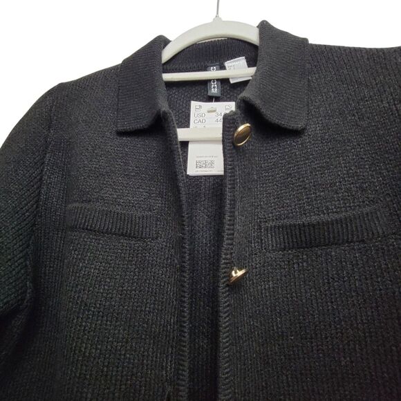 Divided Black Knit Button Cardigan Size Small - Picture 5 of 8